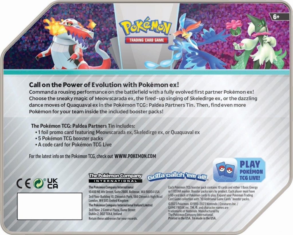 JCC Pokémon : Pokébox Paldea Partner