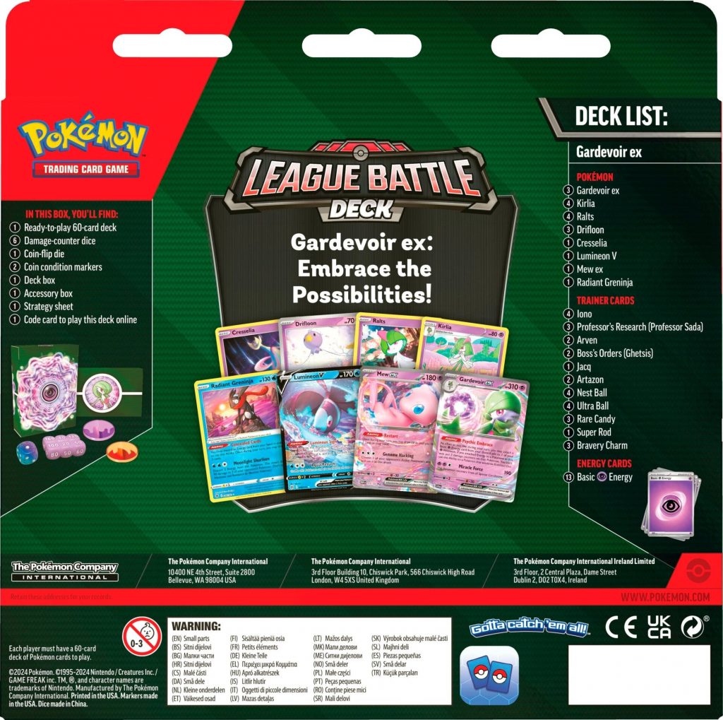 deck Combat de Ligue Gardevoir ex  