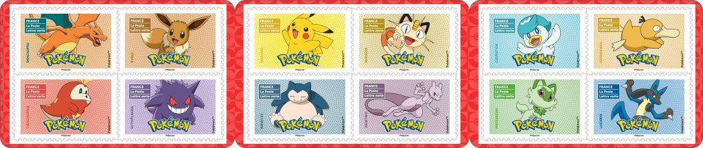 Nouveaux timbres Pokémon 